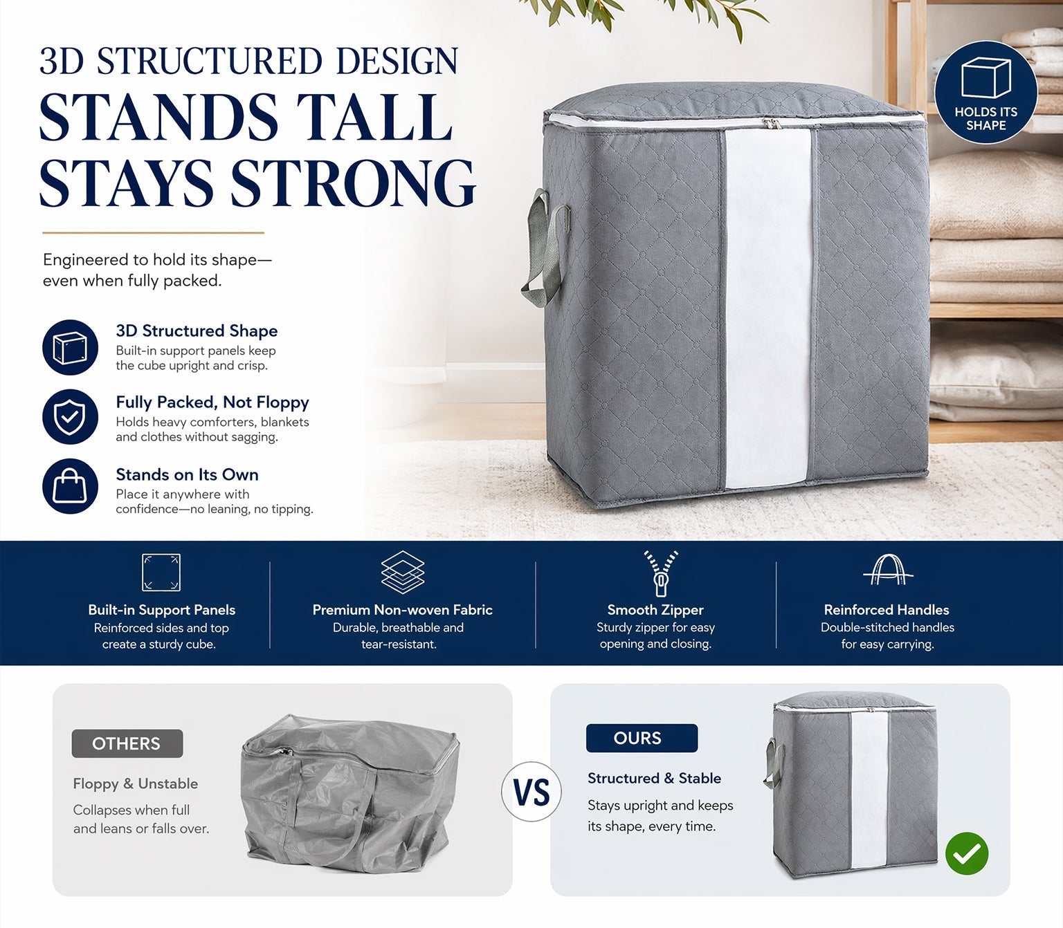 🏆Last Day Sale ONLY ￡6.99!!🔥StorRight™ 90L Heavy-Duty Storage Bag🏆Mothproof & Airtight with Clear Window🛏️ Thick, Airtight & Moving-Ready! 🇬🇧🧳