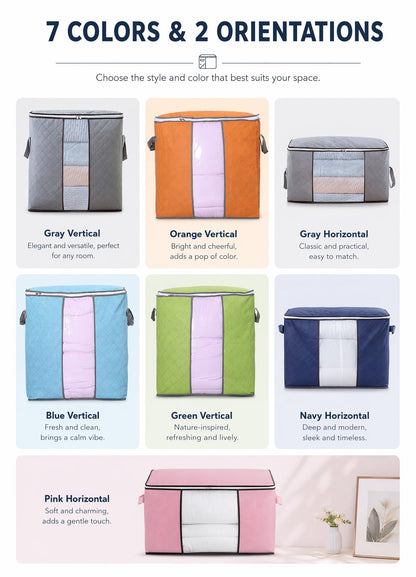 🏆Last Day Sale ONLY ￡6.99!!🔥StorRight™ 90L Heavy-Duty Storage Bag🏆Mothproof & Airtight with Clear Window🛏️ Thick, Airtight & Moving-Ready! 🇬🇧🧳