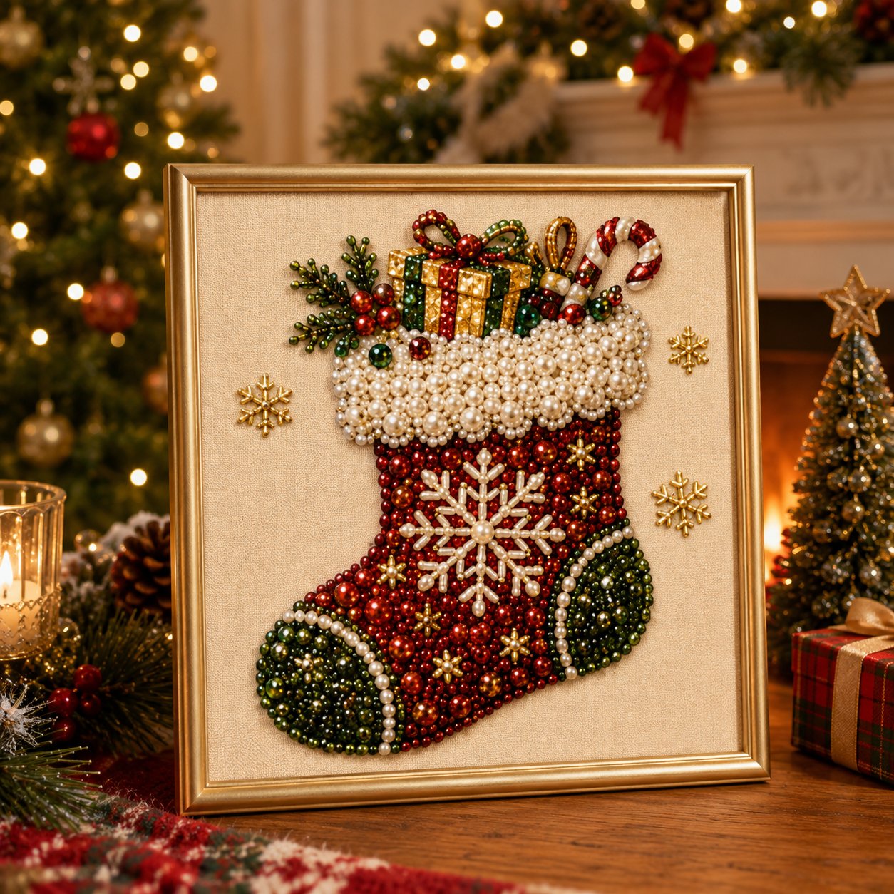 ⏳Limited-time Sale ￡7.99!!🎁💎DIY Christmas Pearl Diamond Art Kit🎨Relaxing & Beginner-Friendly🧘