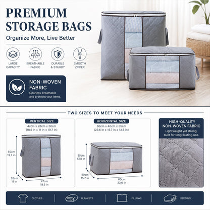 🏆Last Day Sale ONLY ￡6.99!!🔥StorRight™ 90L Heavy-Duty Storage Bag🏆Mothproof & Airtight with Clear Window🛏️ Thick, Airtight & Moving-Ready! 🇬🇧🧳