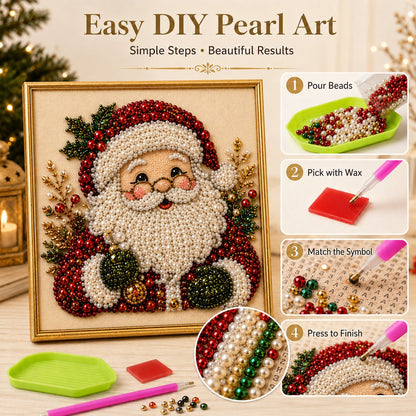 ⏳Limited-time Sale ￡7.99!!🎁💎DIY Christmas Pearl Diamond Art Kit🎨Relaxing & Beginner-Friendly🧘