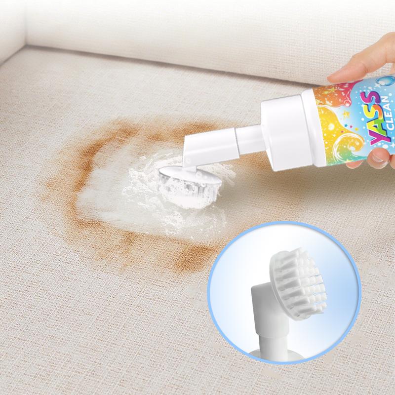 💖HOT SALE BUY 2 GET 1 FREE!!💖Yass Clean Magic Foam Cleaner for Carpets & Upholstery – Pet Stain & Odour Remover with Cleaning Brush🧼🪄