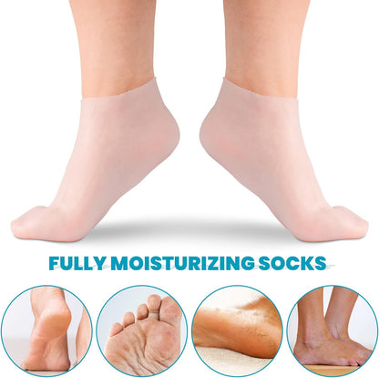 ✨ 50% OFF! Moisturizing Foot Mask Socks – Silicone gel locks in moisture, releases plant oils. Softens cracks & rough skin – wear with shoes for all‑day care! 🌿🧦