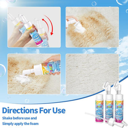 💖HOT SALE BUY 2 GET 1 FREE!!💖Yass Clean Magic Foam Cleaner for Carpets & Upholstery – Pet Stain & Odour Remover with Cleaning Brush🧼🪄