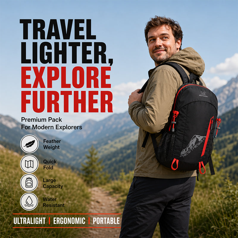 🏆 Last Day Special Price £9.99 ! 🎒Foldable Waterproof Camping Backpack
