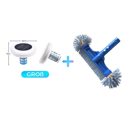 🏊‍♀️ 50% OFF NOW ! 💧NO MORE HARSH CHLORINE! Solar Pool Ionizer | Solar-powered copper-silver ion sanitizer, cuts chlorine by up to 85%, inhibits algae & bacteria, gentle on skin/eyes, just float in pool for crystal clean water🏖️