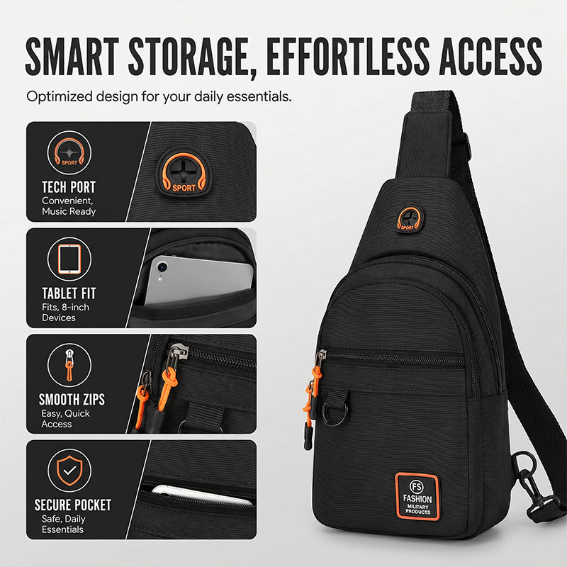 ⏰ LIMITED TIME 50% OFF! 🔥Waterproof Multi-pocket Crossbody Sling Bag