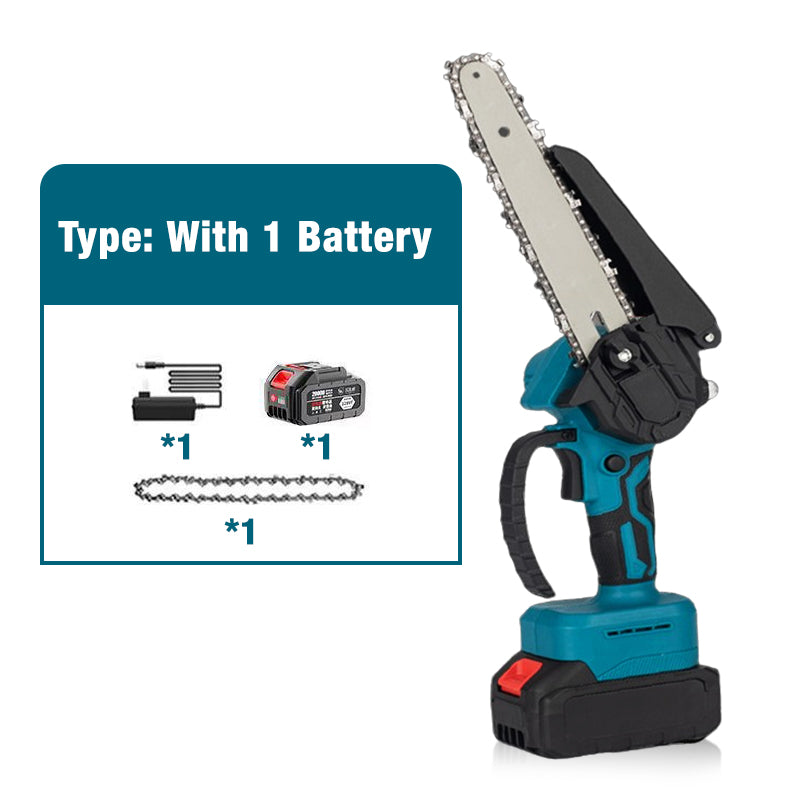 ⚡50% OFF NOW ! 🌳6-inch Cordless Mini Chainsaw with 2 Batteries🌲