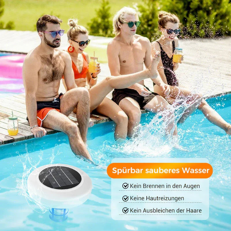 🏊‍♀️ 50% OFF NOW ! 💧NO MORE HARSH CHLORINE! Solar Pool Ionizer | Solar-powered copper-silver ion sanitizer, cuts chlorine by up to 85%, inhibits algae & bacteria, gentle on skin/eyes, just float in pool for crystal clean water🏖️