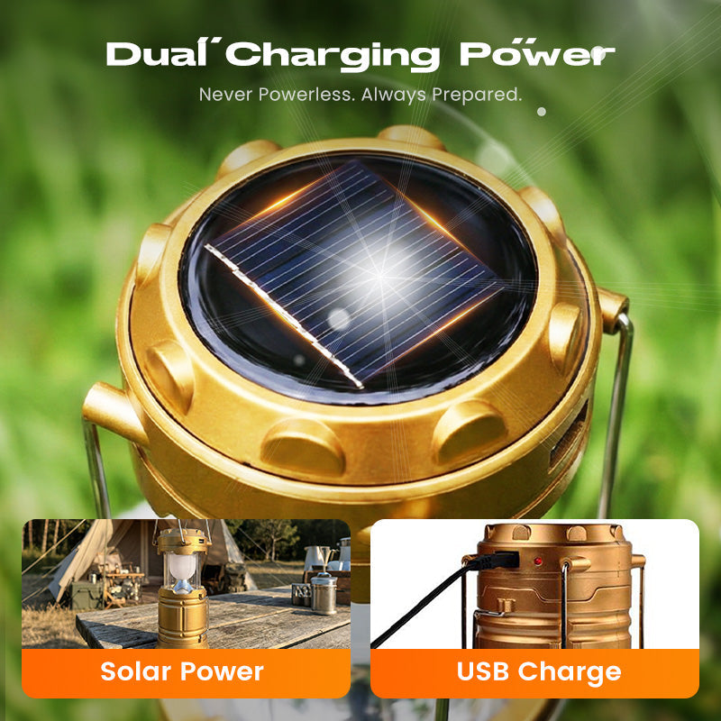 Solar Powered Retractable Camping Light