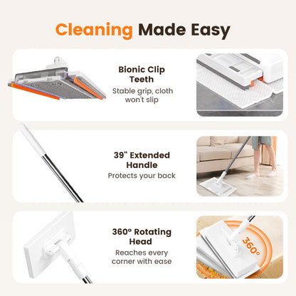 🔥Last Day Sales 70% OFF🧹Disposable Dust Mop with 4 Reusable Cloths💦