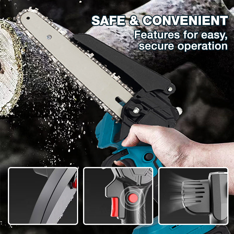 ⚡50% OFF NOW ! 🌳6-inch Cordless Mini Chainsaw with 2 Batteries🌲