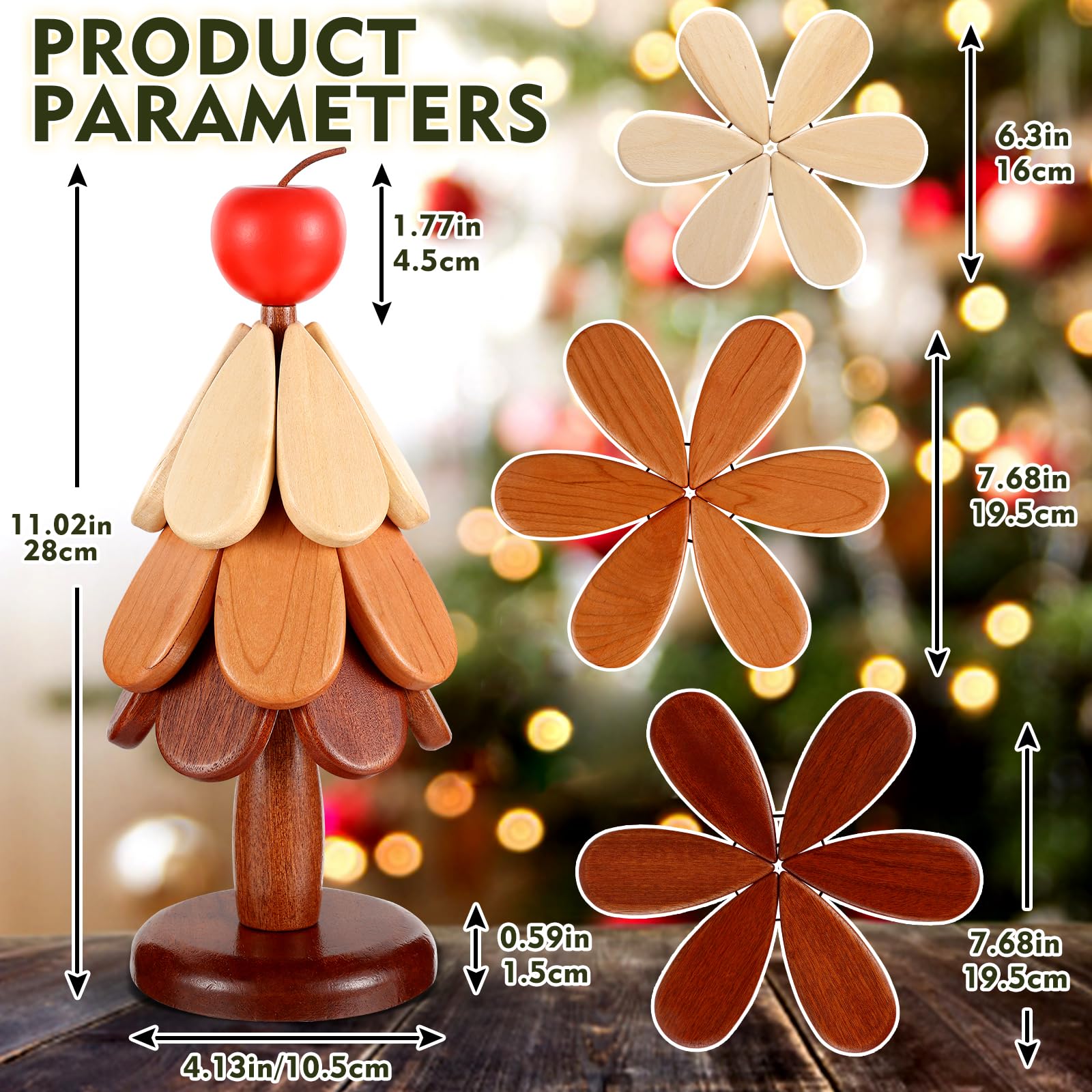 🌲Natural Wooden Tree Trivets for Hot Dishes