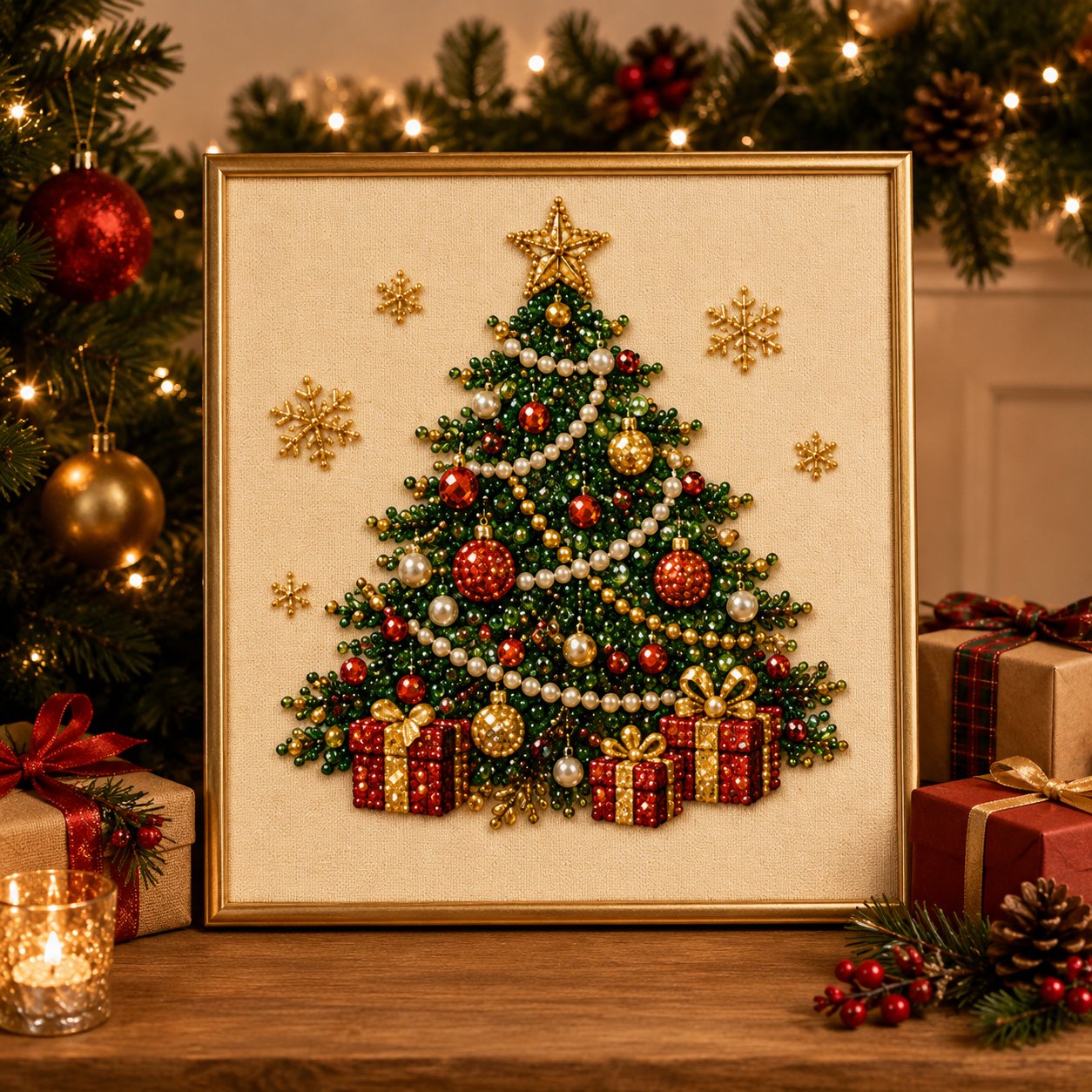 ⏳Limited-time Sale ￡7.99!!🎁💎DIY Christmas Pearl Diamond Art Kit🎨Relaxing & Beginner-Friendly🧘