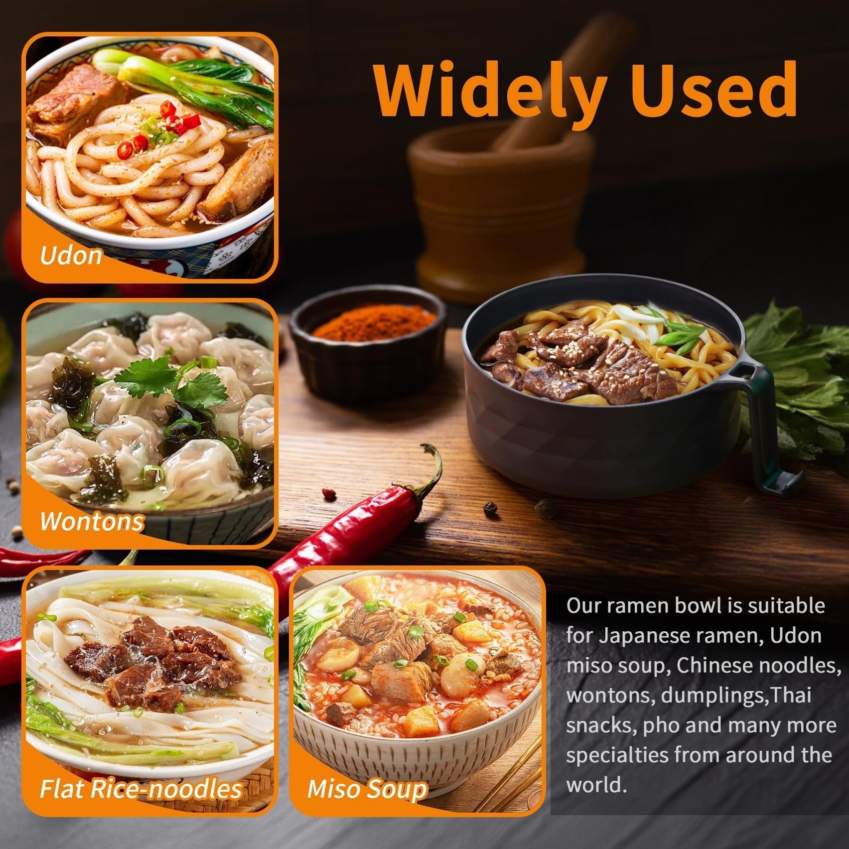 ⏳LAST DAY SALE 50% OFF!⏰🔥 Ramen Cooker Ramen Bowl Set with Chopsticks🍜
