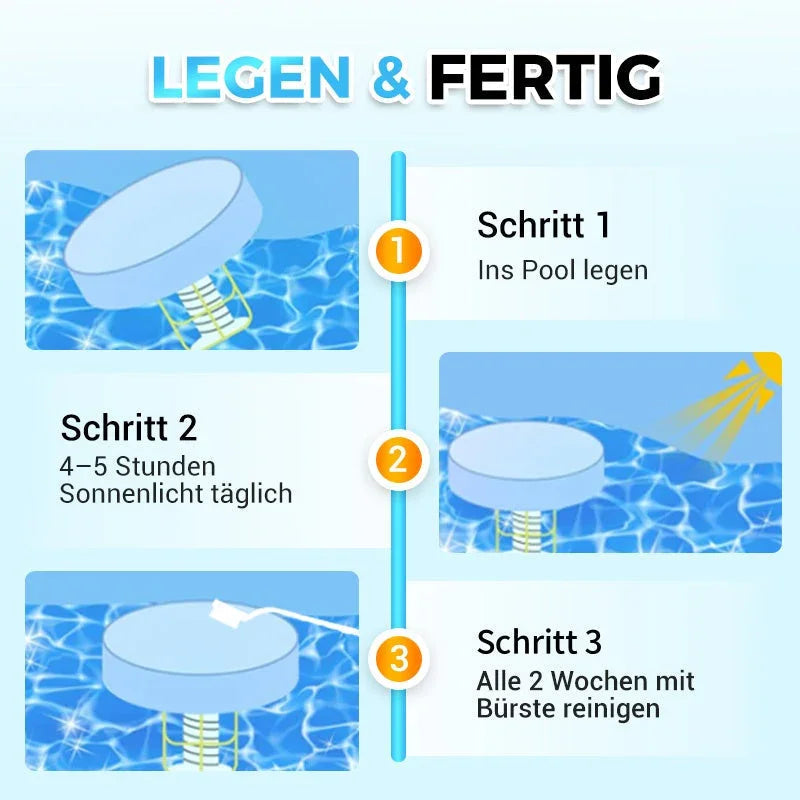 🏊‍♀️ 50% OFF NOW ! 💧NO MORE HARSH CHLORINE! Solar Pool Ionizer | Solar-powered copper-silver ion sanitizer, cuts chlorine by up to 85%, inhibits algae & bacteria, gentle on skin/eyes, just float in pool for crystal clean water🏖️