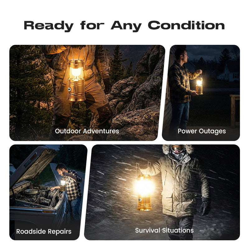 Solar Powered Retractable Camping Light