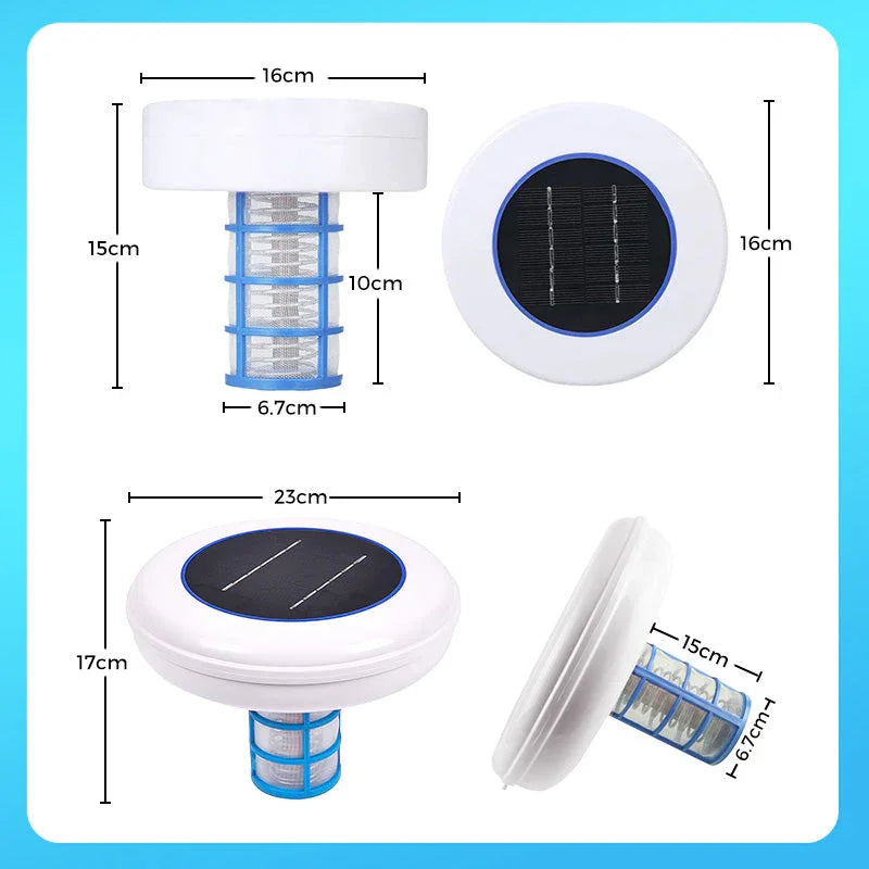 🏊‍♀️ 50% OFF NOW ! 💧NO MORE HARSH CHLORINE! Solar Pool Ionizer | Solar-powered copper-silver ion sanitizer, cuts chlorine by up to 85%, inhibits algae & bacteria, gentle on skin/eyes, just float in pool for crystal clean water🏖️