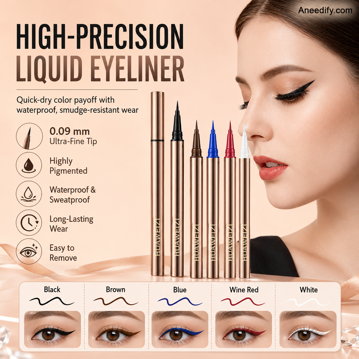 ✨️Red carpet makeup artists top pick, 50% off now! Non-smudging Waterproof Long-lasting Eyeliner Pencil