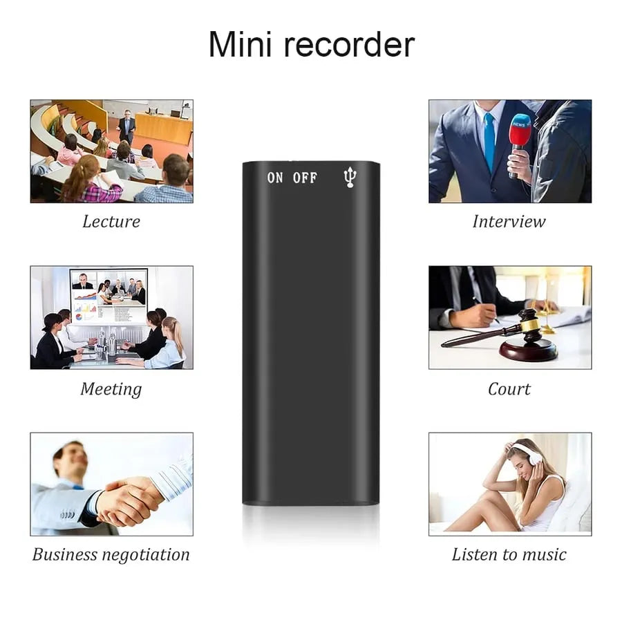 8GB Professional Voice Activated Digital Recorder & MP3 Player