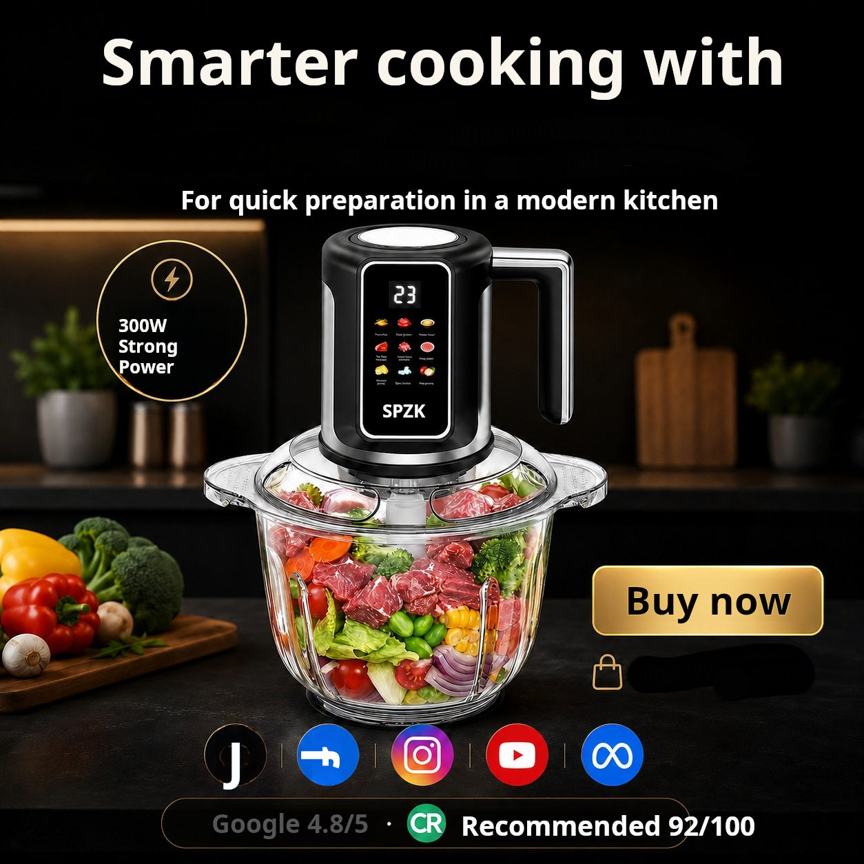 🔪USB-powered cordless kitchen mincer for meat, sauces and more – quick, hygienic and easy! 🍖🥦