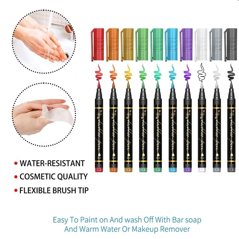 🔥Hot Sale 50% OFF🎨Perfect For Unique Body Art🔥Temporary Tattoo Markers for Skin