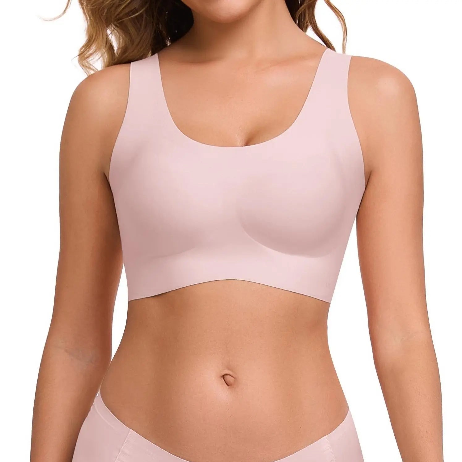 Seamless, comfortable, one-piece bra with a push-up effect