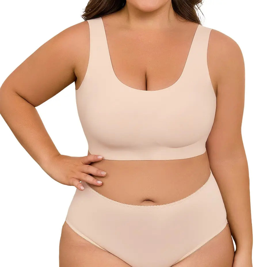 Seamless, comfortable, one-piece bra with a push-up effect