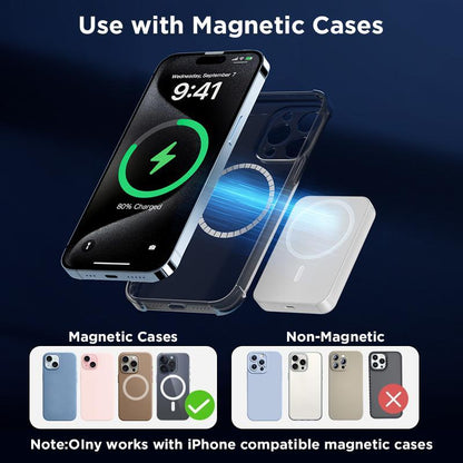 📢FLASH SALE !⏰50% OFF !! ⏰ Fast Charge Portable Wireless Magnetic Power Bank – 15W Fast Charging, Strong Magnetic Adsorption & High Capacity 📱