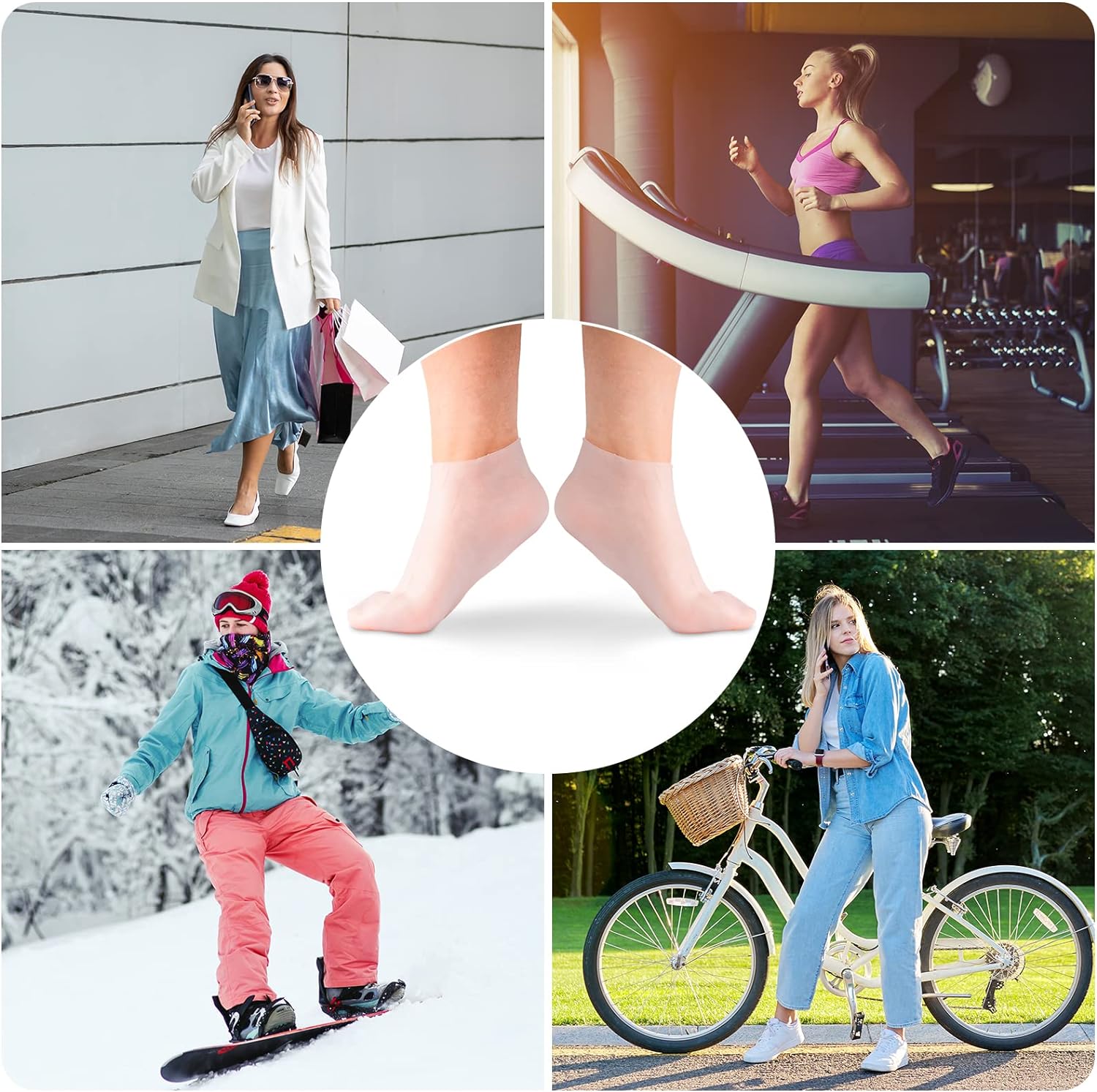 ✨ 50% OFF! Moisturizing Foot Mask Socks – Silicone gel locks in moisture, releases plant oils. Softens cracks & rough skin – wear with shoes for all‑day care! 🌿🧦