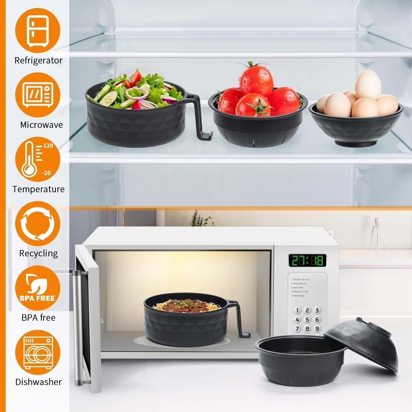 ⏳LAST DAY SALE 50% OFF!⏰🔥 Ramen Cooker Ramen Bowl Set with Chopsticks🍜