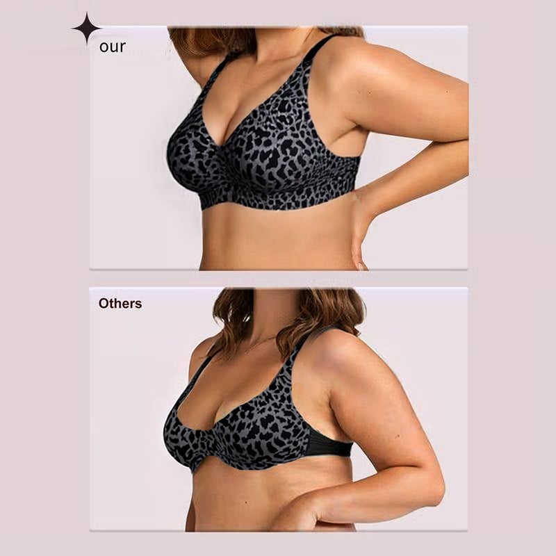 💖HOT SALE🎉Super Firming Wirefree Jelly Bra with Leopard Print 👍