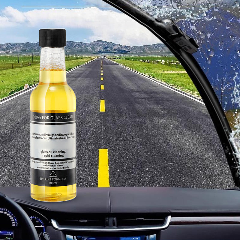 ✨ Limited Time Offer 50% OFF ✨ Car Glass Oil Film & Stain Remover – Cuts Through Grease, Grime & Haze for Crystal-Clear Windscreens 🚗💎