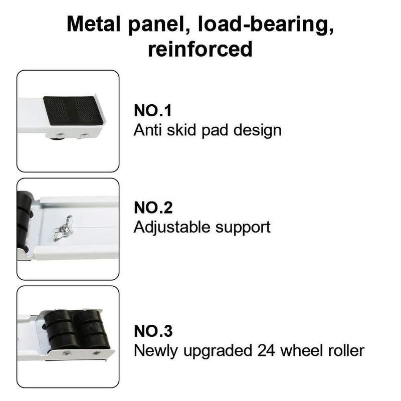 🛠️ LIMITED-TIME 50% OFF! ⚙️ Easy Moveable Roller Bracket – Portable, Floor Protector, 300kg Load ✨