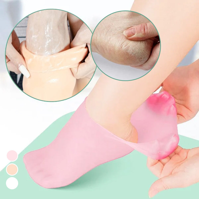 ✨ 50% OFF! Moisturizing Foot Mask Socks – Silicone gel locks in moisture, releases plant oils. Softens cracks & rough skin – wear with shoes for all‑day care! 🌿🧦