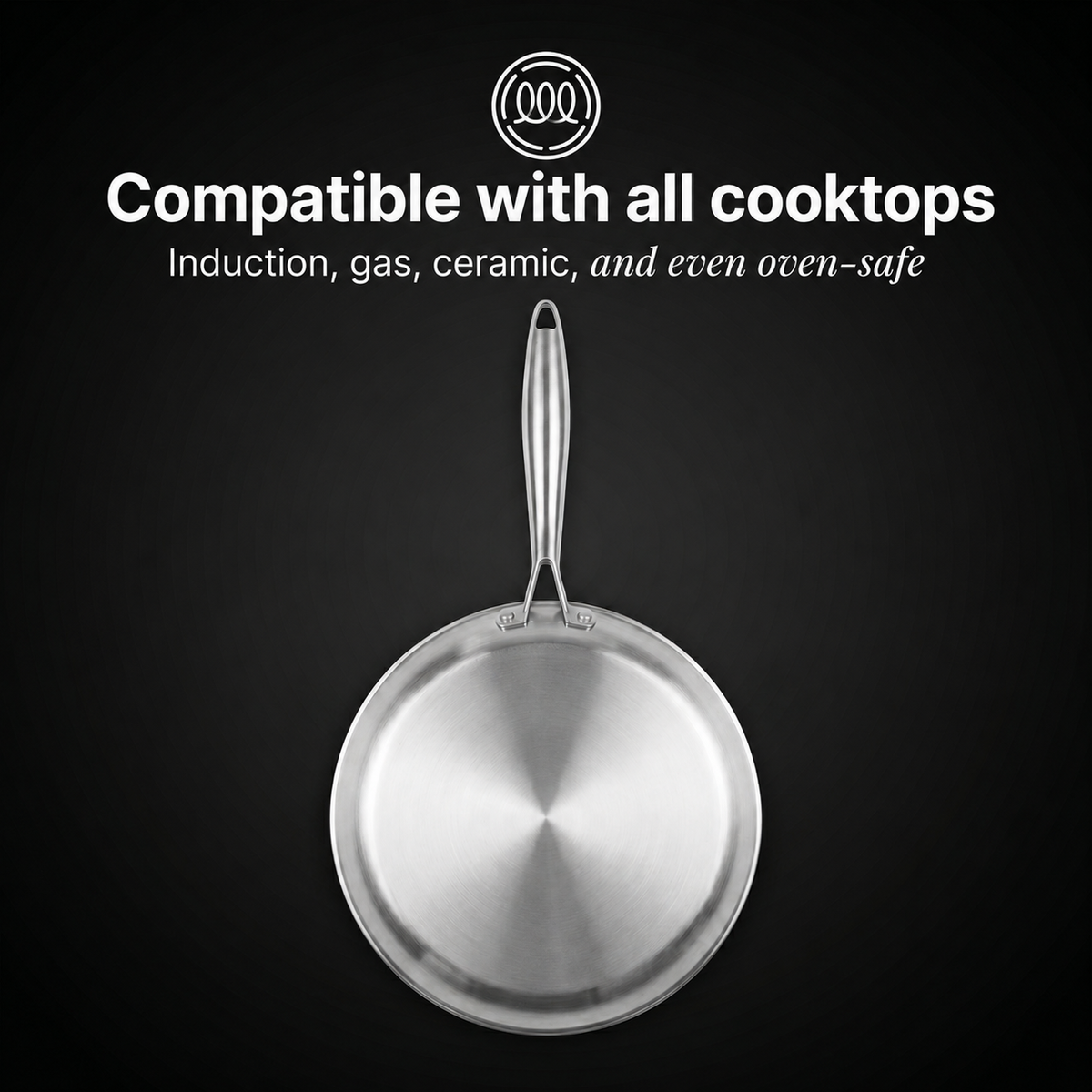 100% Pure Titanium Crepe Pan (11-Inch) — TITANOX®