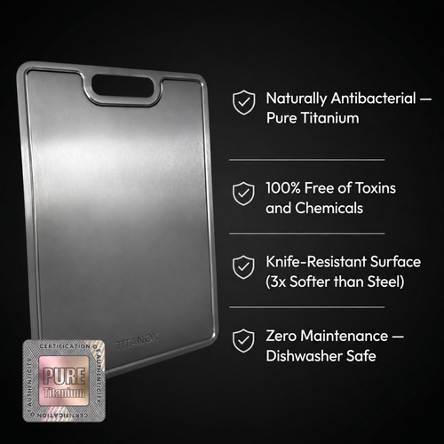 100% Pure Titanium Cutting Board — TITANOX®