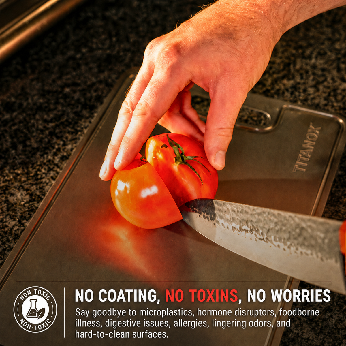 100% Pure Titanium Cutting Board — TITANOX®