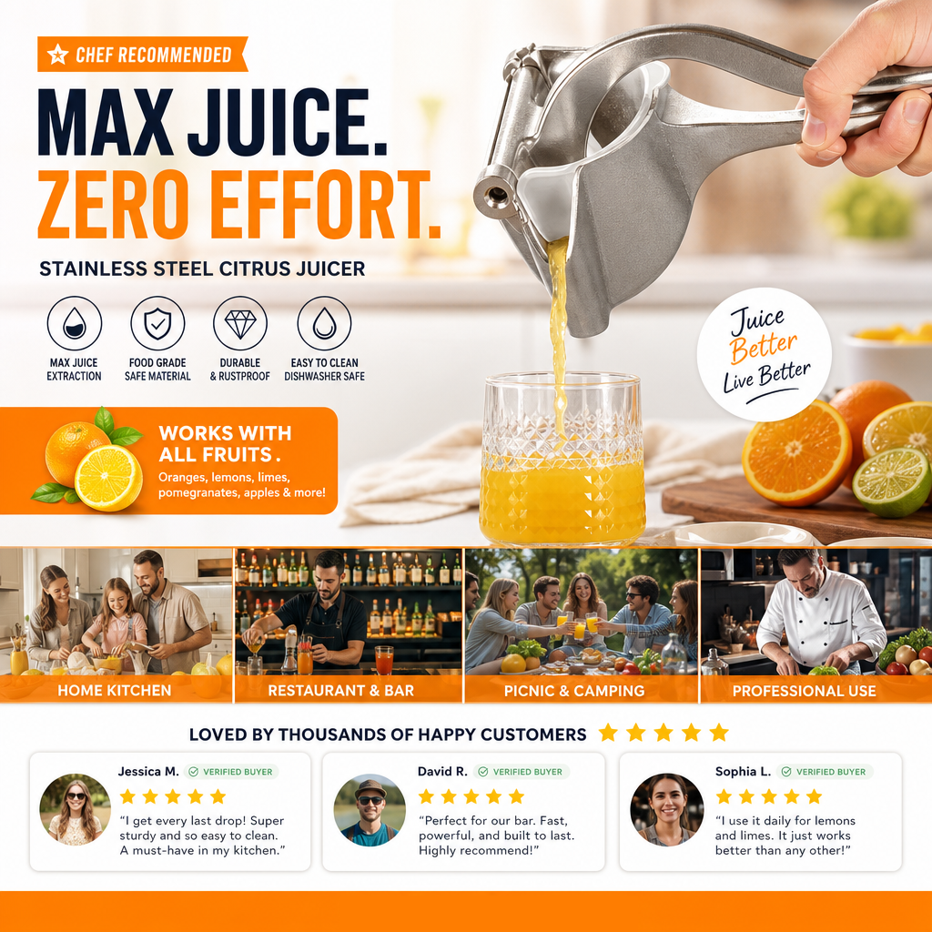 ⚡【Stainless Steel Juicer】 Blend a “Vitamin Tornado” in 30 Seconds! 🍹🔥