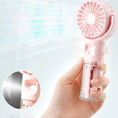 ❄️🌬️50% OFF !!!🌊Portable Rechargeable Handheld Misting Fan