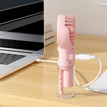 ❄️🌬️50% OFF !!!🌊Portable Rechargeable Handheld Misting Fan