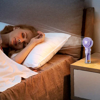 ❄️🌬️50% OFF !!!🌊Portable Rechargeable Handheld Misting Fan