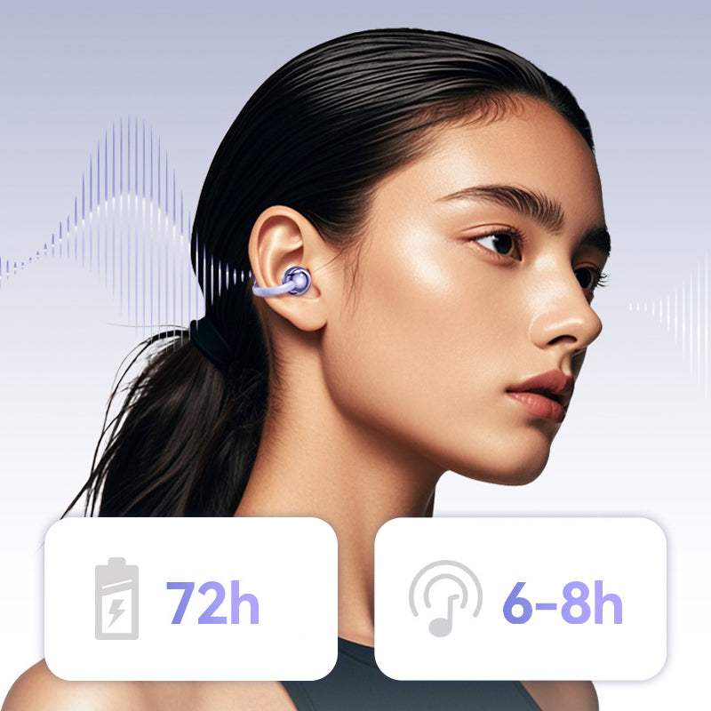 🎧 50% OFF NOW! 💎 Bluetooth 5.4 Clip-On Open Ear Earbuds – Noise cancelling & stereo sound – Perfect for sports, calls or travel – secure fit, long battery 🔋✨🏃‍♂️
