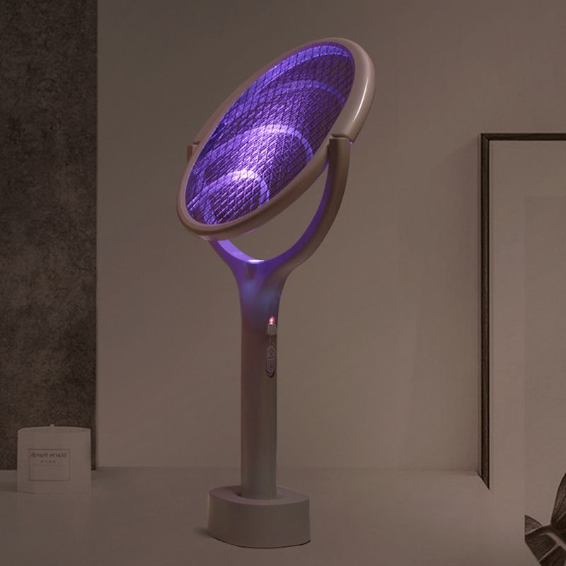 2 in 1 Electric Mosquito Swatter & Bug Zapper | USB Rechargeable 3000V Fly Killer with Strong Light & Safety Protection Net, Child & Pet Friendly for Home, Garden, Camping