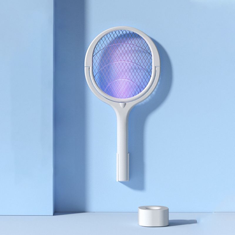 2 in 1 Electric Mosquito Swatter & Bug Zapper | USB Rechargeable 3000V Fly Killer with Strong Light & Safety Protection Net, Child & Pet Friendly for Home, Garden, Camping