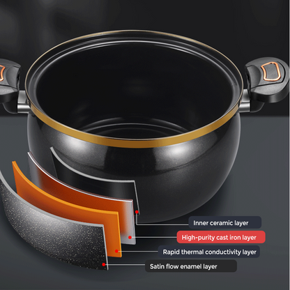 🔥Large Capacity Micro-Pressure Enamel Soup Pot