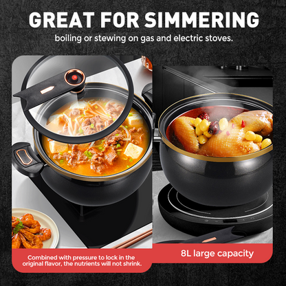 🔥Large Capacity Micro-Pressure Enamel Soup Pot