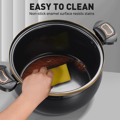 🔥Large Capacity Micro-Pressure Enamel Soup Pot