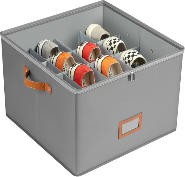 ⏰🔥 LIMITED TIME 50% OFF! 👟 Fabric Shoe Organiser Storage Box – Foldable, Large Capacity, Dustproof & Breathable for Closets & Bedrooms 🧺✨