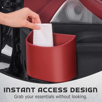 🚗50% OFF HOT SALE✨Universal PU Leather Car Door Cup Holder, Clip‑On Wide‑Mouth Car Storage Organizer for Drinks, Umbrella, Phone, Multi‑Purpose Car Interior Accessory